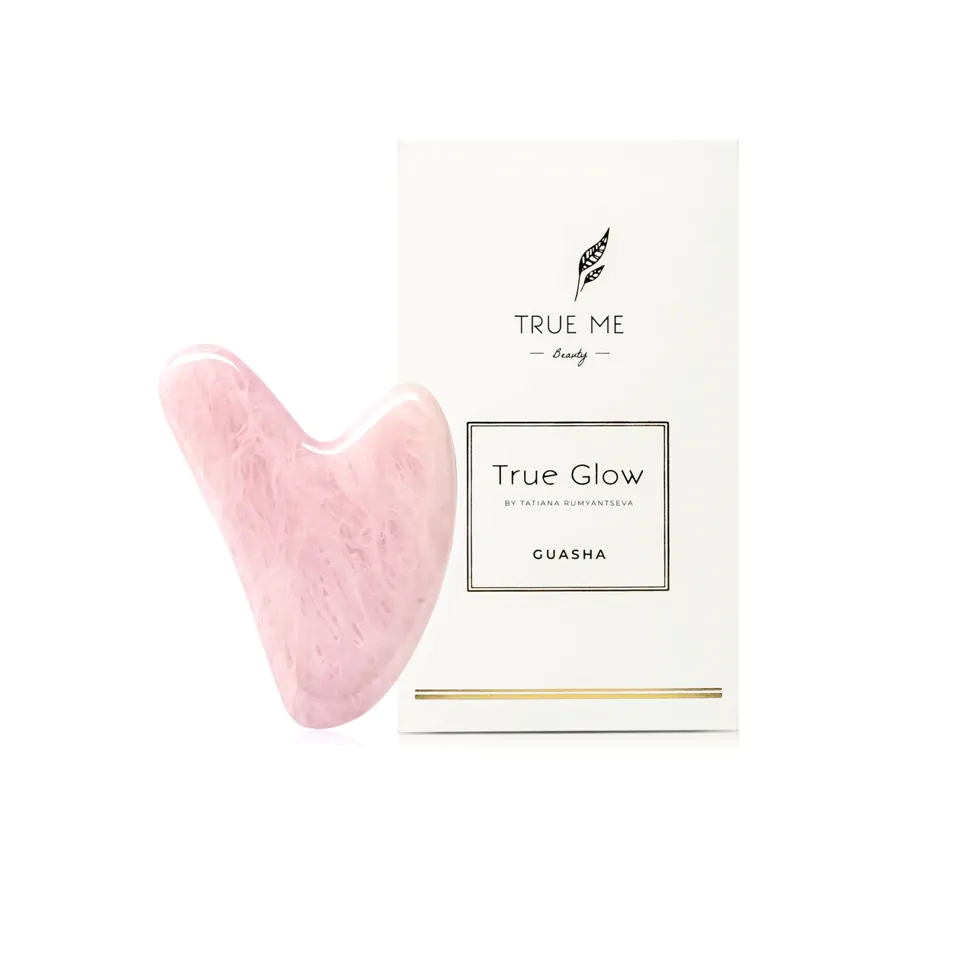 Кристалл гуаша из розового кварца — True Glow